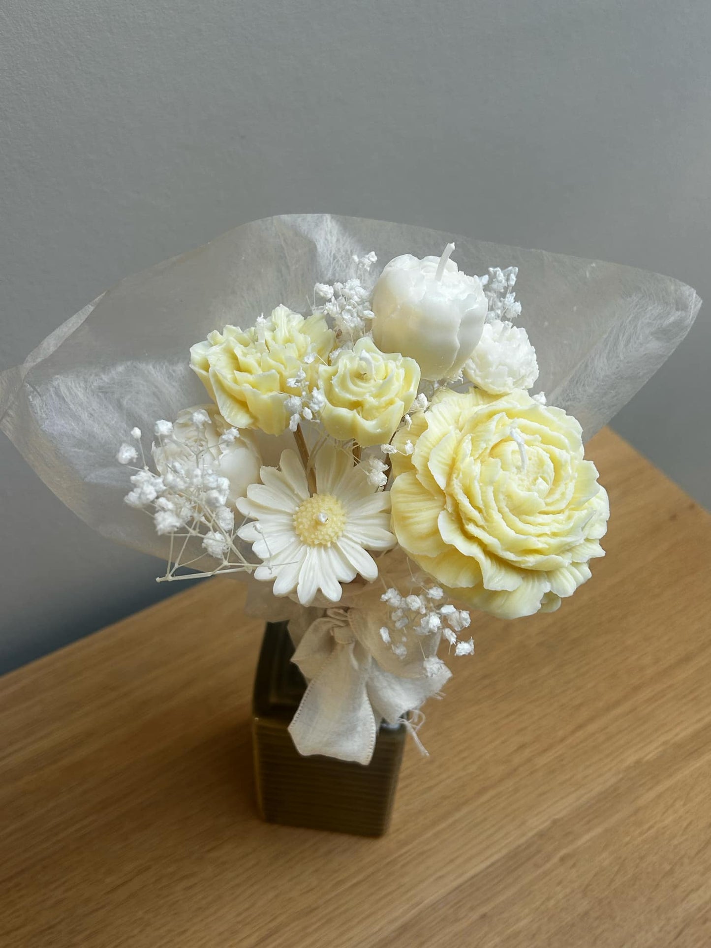 BOEKET BLOEMEN - kaarsen