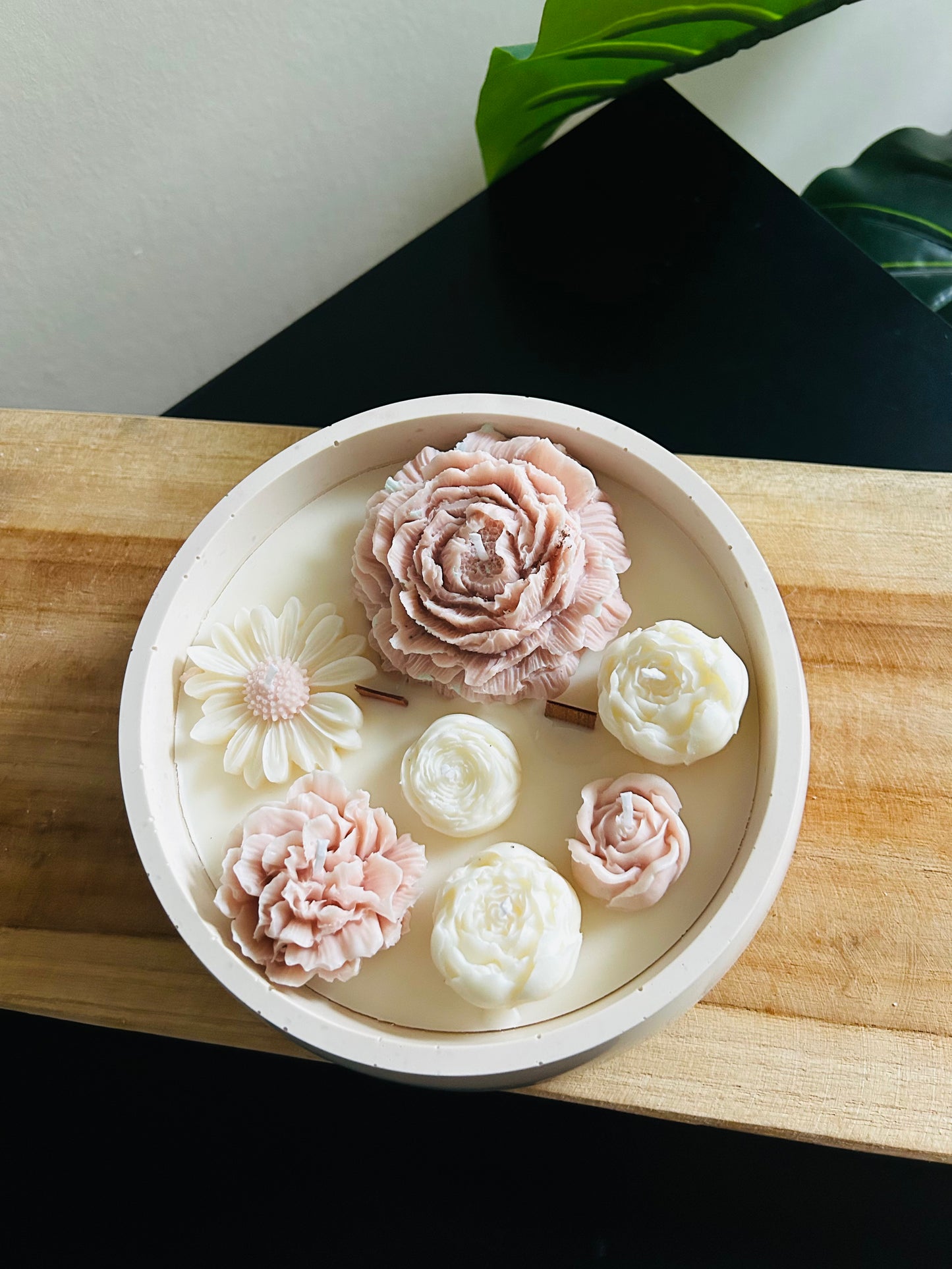 FLOWER BOWL bruin - kaars