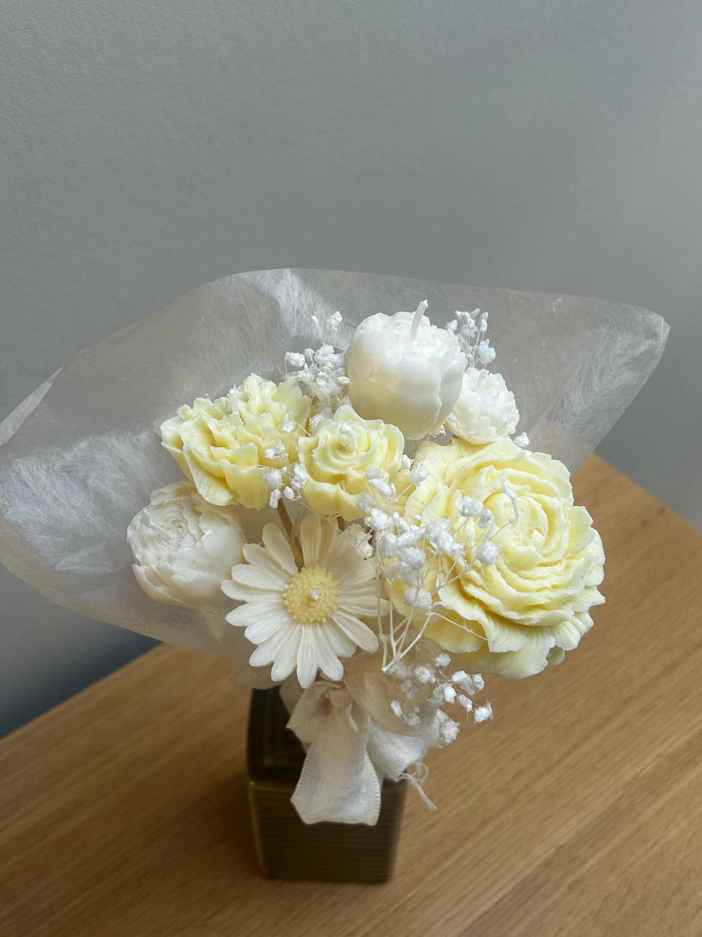 BOEKET BLOEMEN - kaarsen