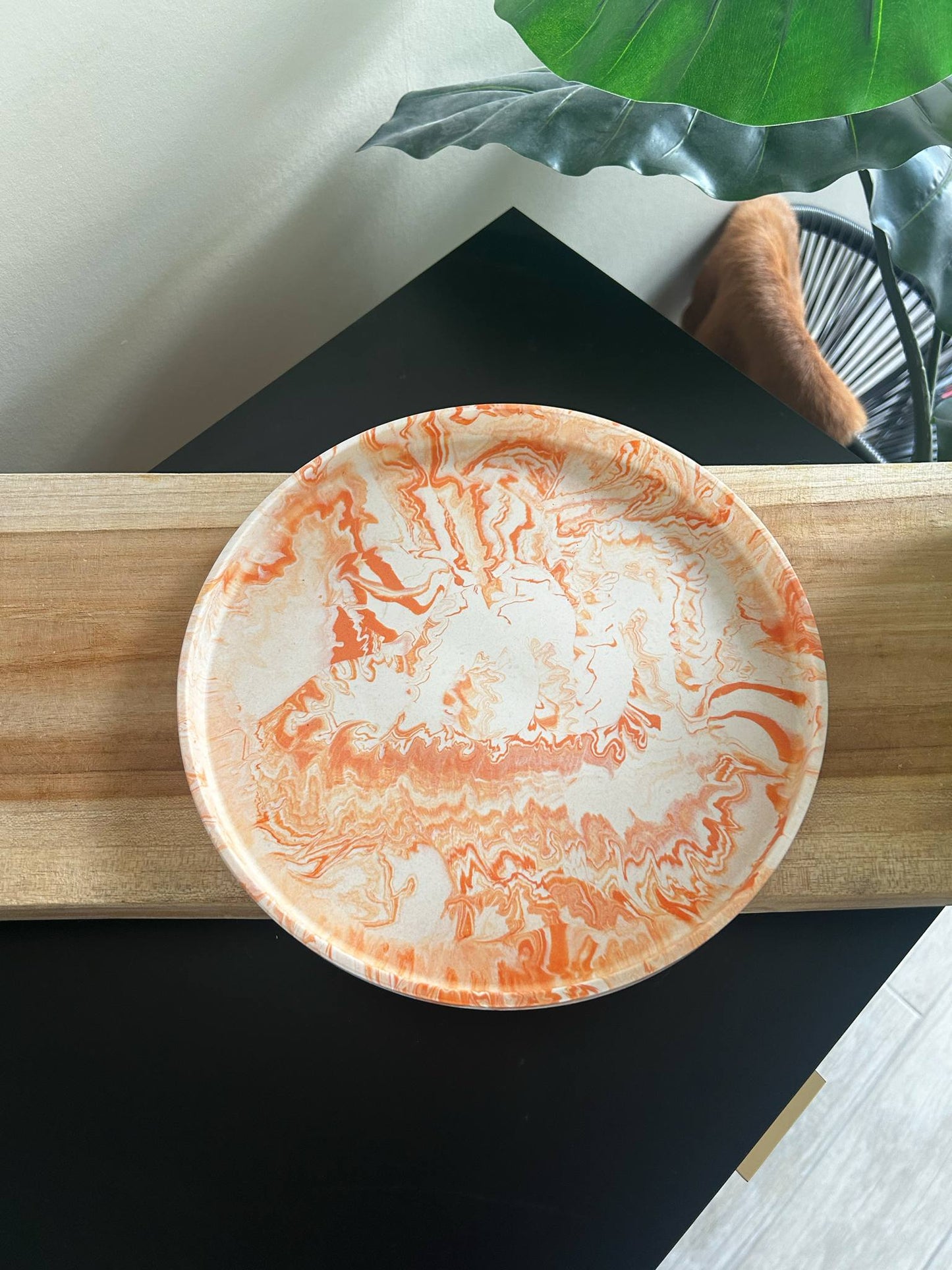 RONDE SCHAAL - Burnt orange