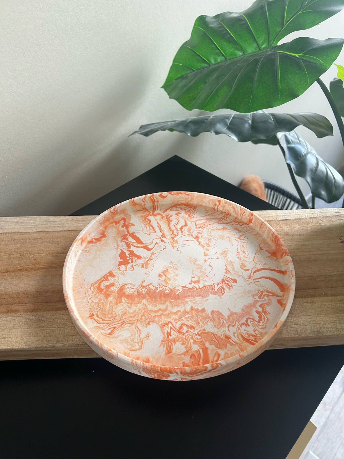 RONDE SCHAAL - Burnt orange